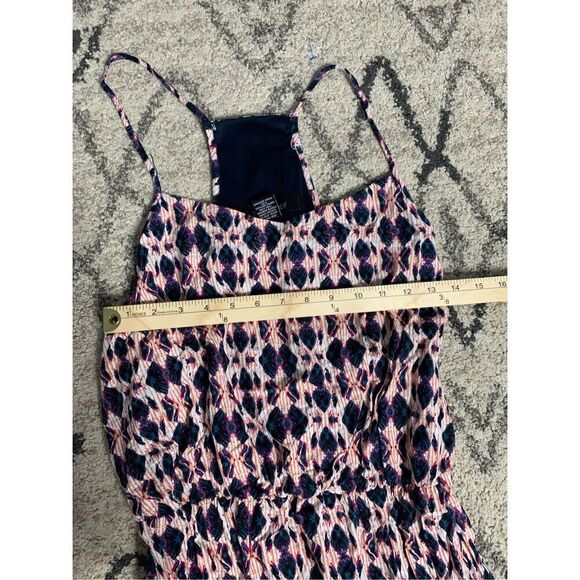 Sociology  Maxi Dress Size XL. blue multi colored design, spaghetti straps, pull - Picture 6 of 6